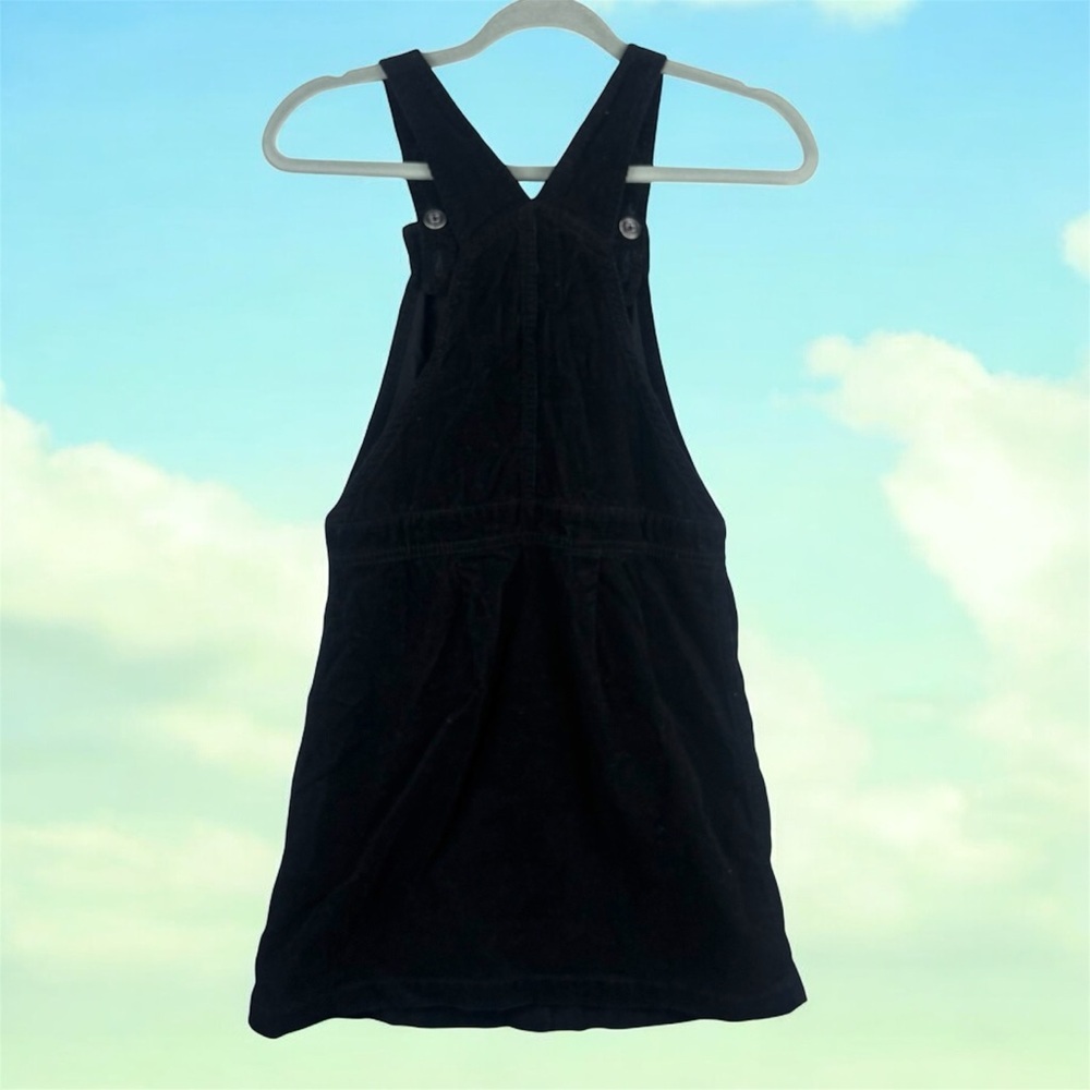 Old Navy Black Corduroy Denim Button-Front Overall Dress Girls XL 12 Y2K 90s - Picture 2 of 8